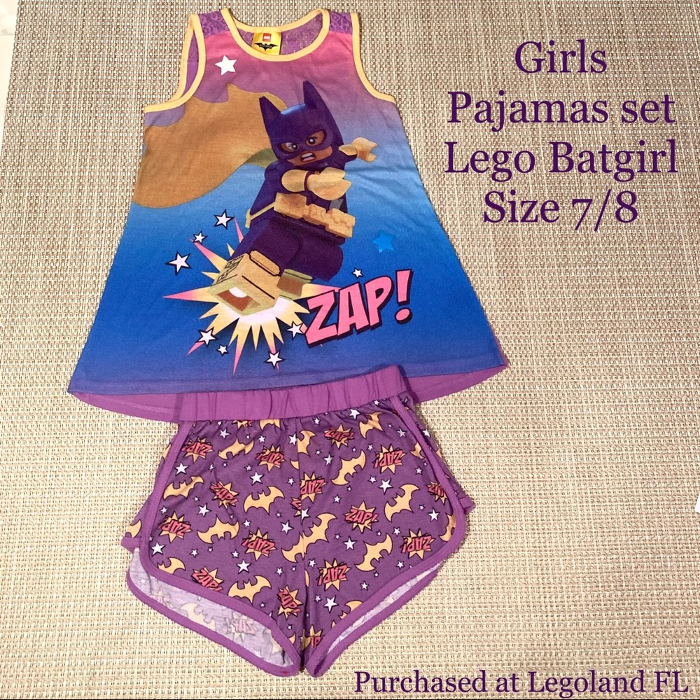 ✔️ SOLD 📬 VGUC Girls Lego Batgirl Pajamas, 7/8